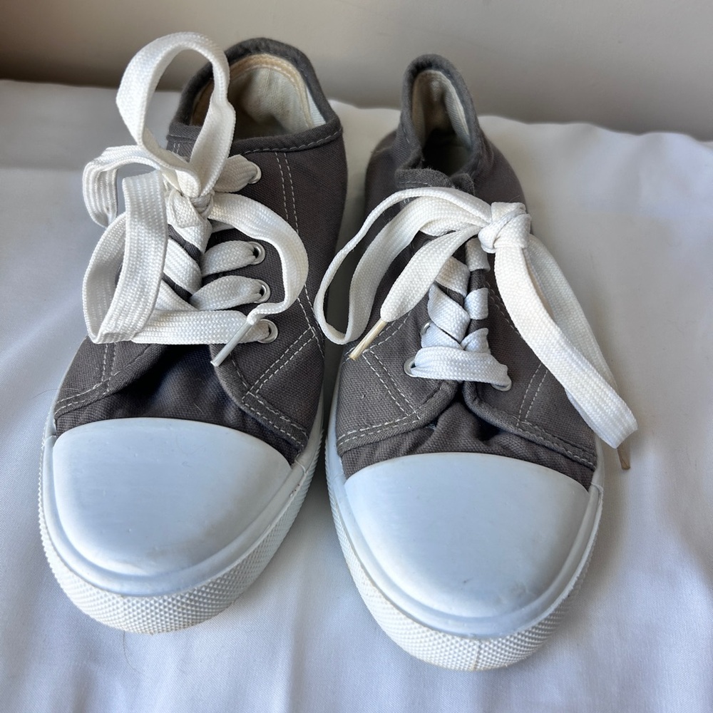 Gray and White Casual Sneakers